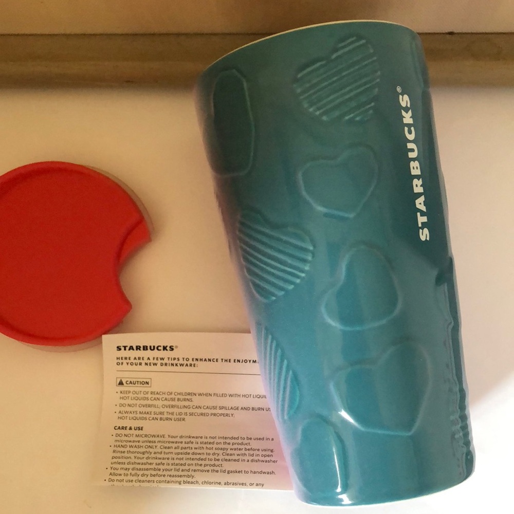Starbucks Ceramic Valentines 2023 Blue Pink Ombre Tumbler - Picture 5 of 6